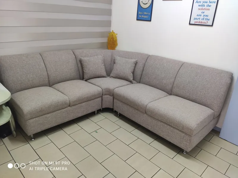 Restored leather home sofa - L-Shape