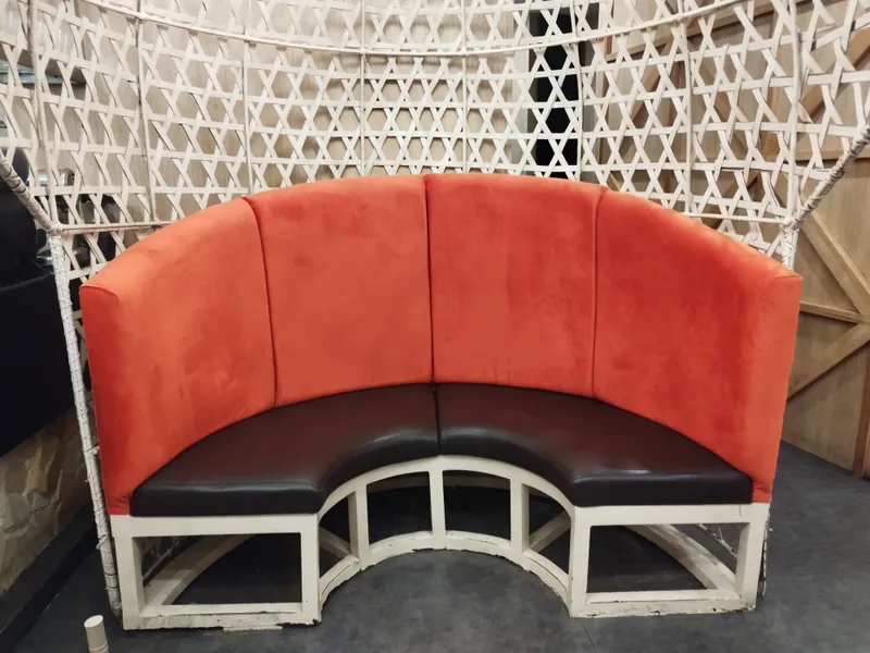 Repaired restaurant booth at Mesa