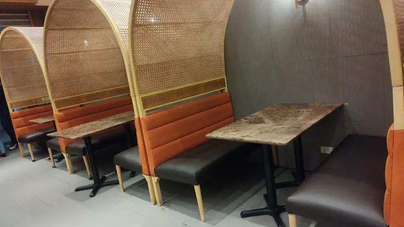 Repaired restaurant booth at Mesa